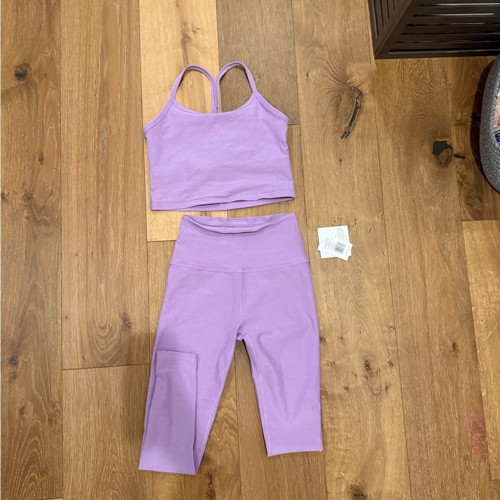 Beyond yoga set pink purple size small